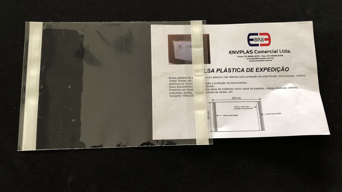 plastico expedição awb e nota fiscal danfe