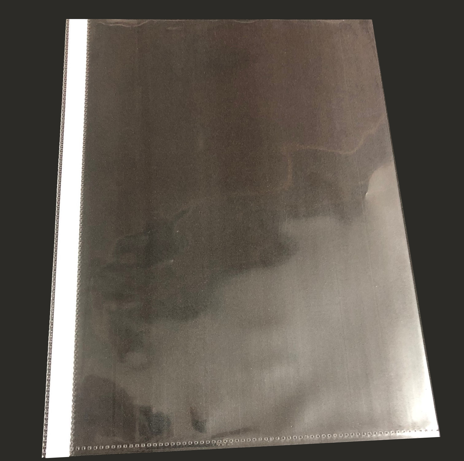 bolsa canguru plástica para agenda e caderno cristal com tarja